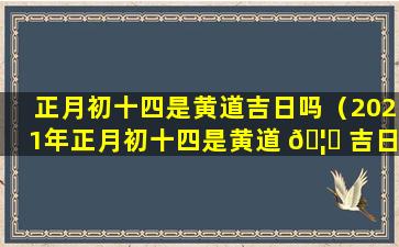 正月初十四是黄道吉日吗（2021年正月初十四是黄道 🦟 吉日吗）